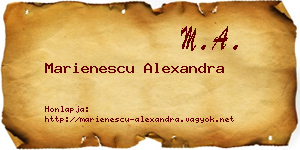 Marienescu Alexandra névjegykártya
