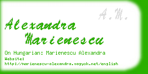 alexandra marienescu business card